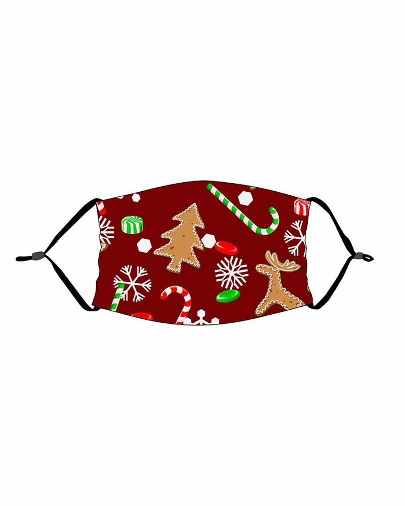 

Christmas Print PM 2.5 Face Mask For Kids, Style8