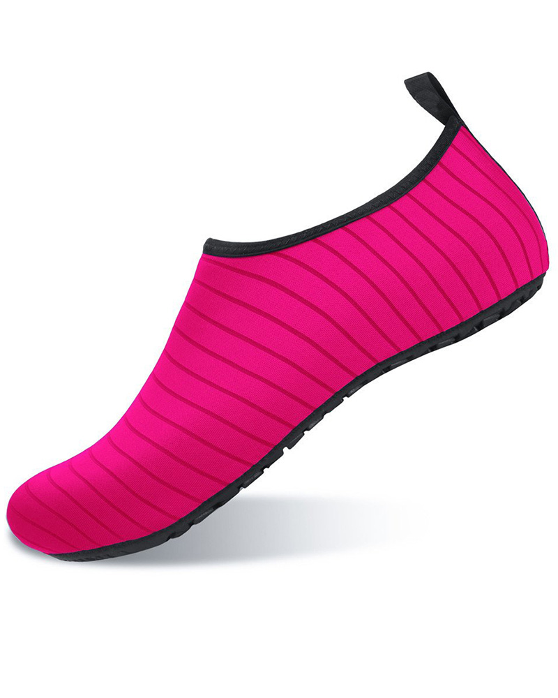 

Contrast Paneled Slip On Swim Water Beach Yoga Shoes, Hot pink