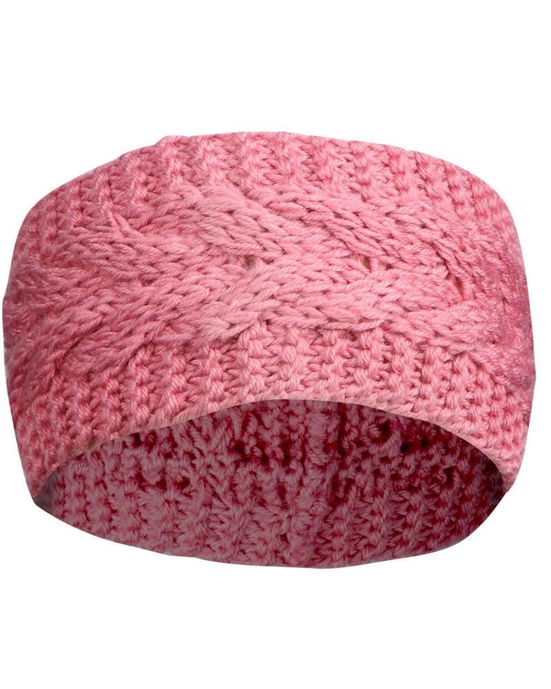 

1pcs Braided Wide Knit Headband, Pink