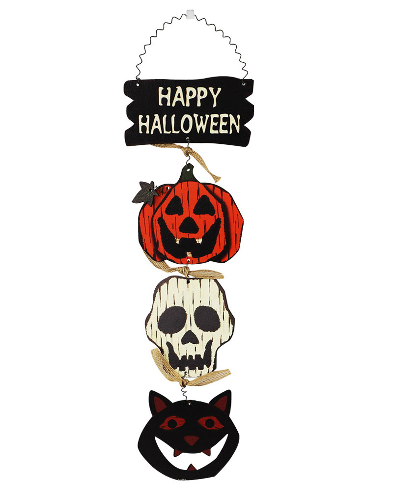 

Halloween Wooden Door Hanging Welcome Sign Ornament For Home Outdoor Haunted House, Style5