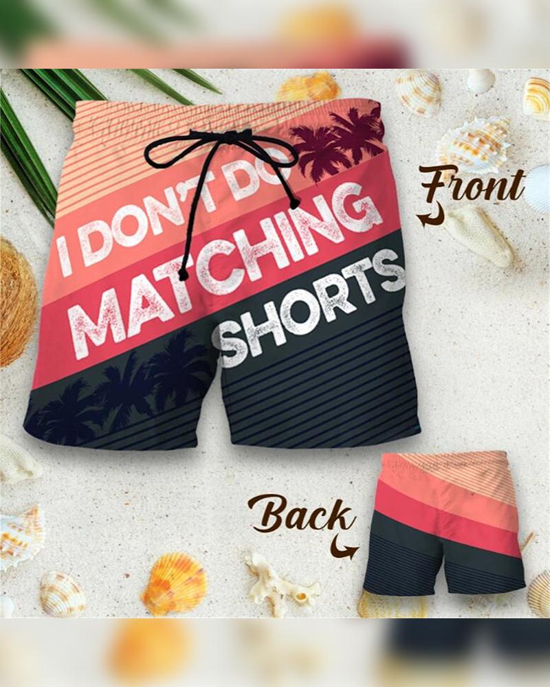 

Color Block Splicing Letter Print Drawstring Short Pants, Multicolor