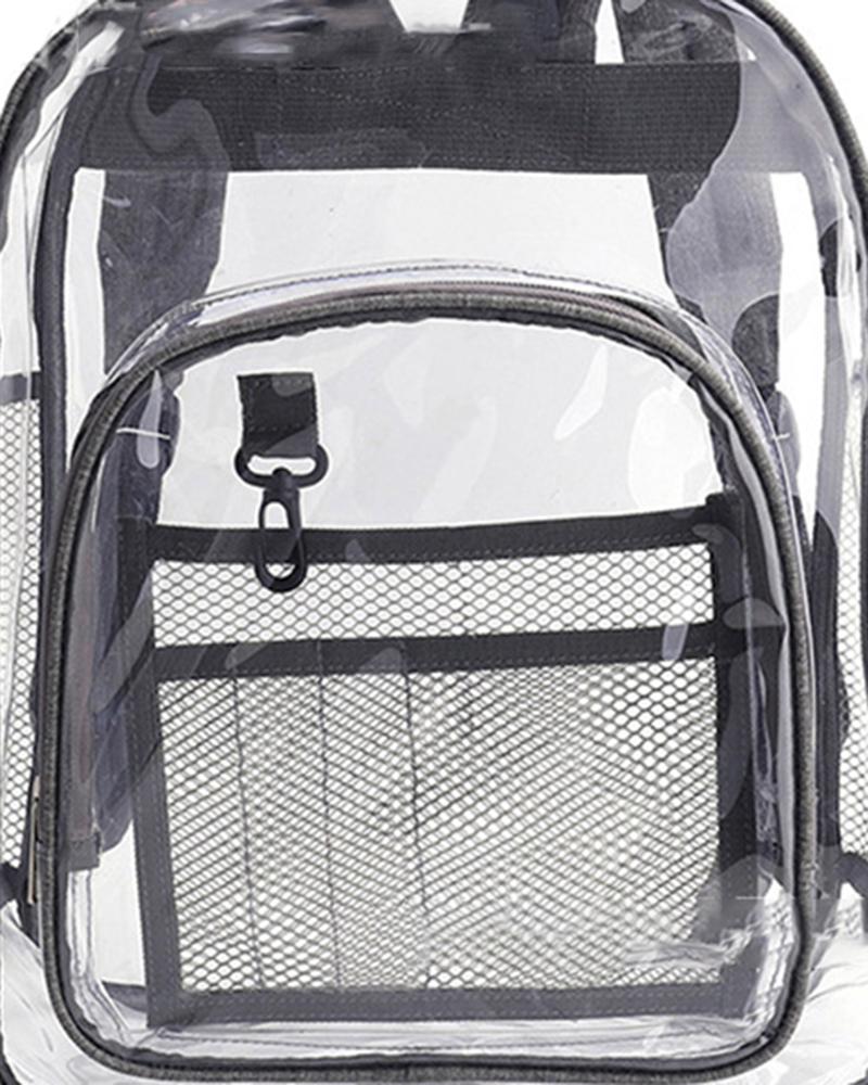 

Heavy Duty Transparent Clear See Through Backpack, Gray