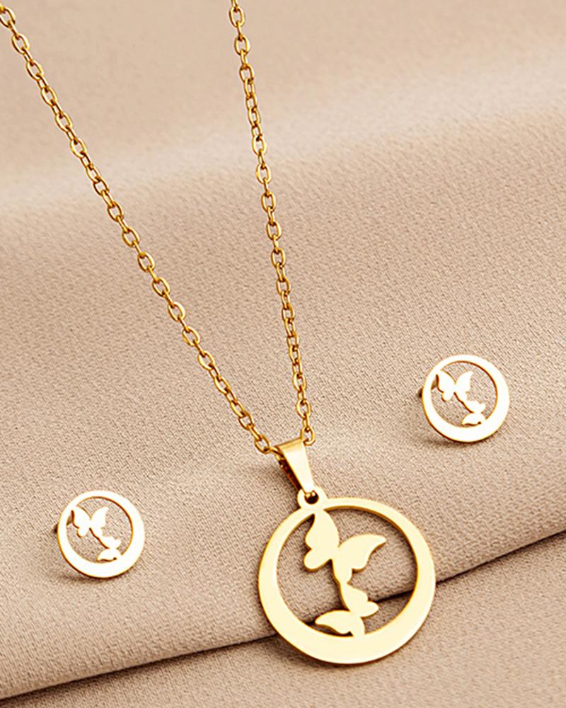 

Mother's Day Hollow Out Heart Letter Mama Necklace & Earrings Jewelry Set, Style7