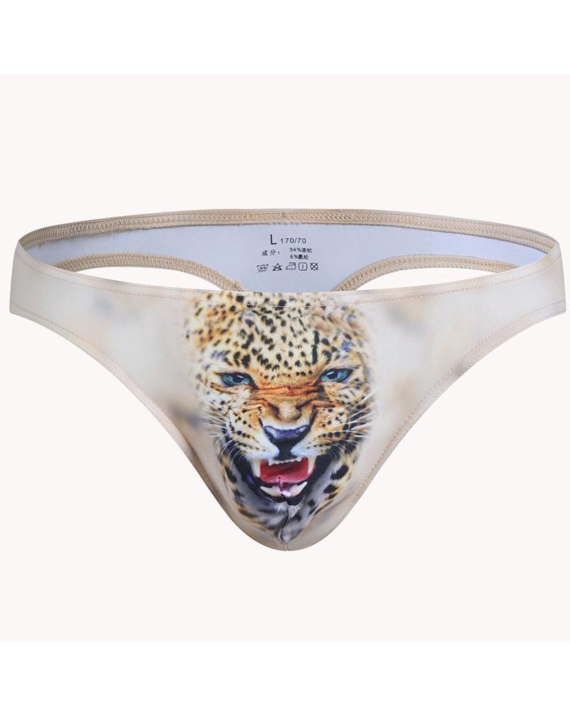 

3D Leopard Print Skinny Panties T-string Underwear, Style5