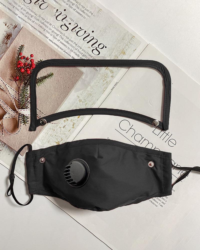 

Detachable Valve Face Mask With Eyes Shield, Black