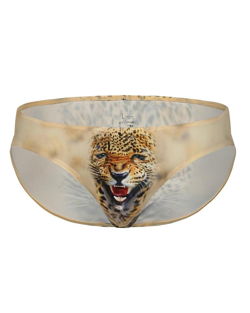 

3D Wolf Print Skinny T-string Panties Underwear, Style5