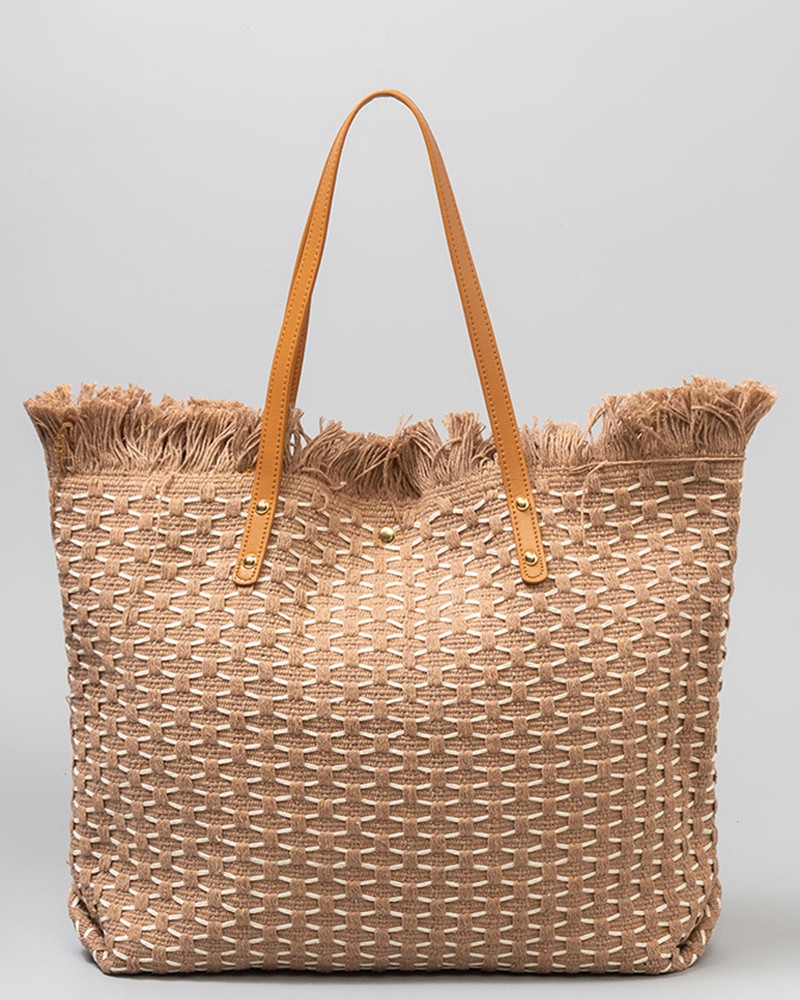 Metallic Braided Tote Bag main image 1