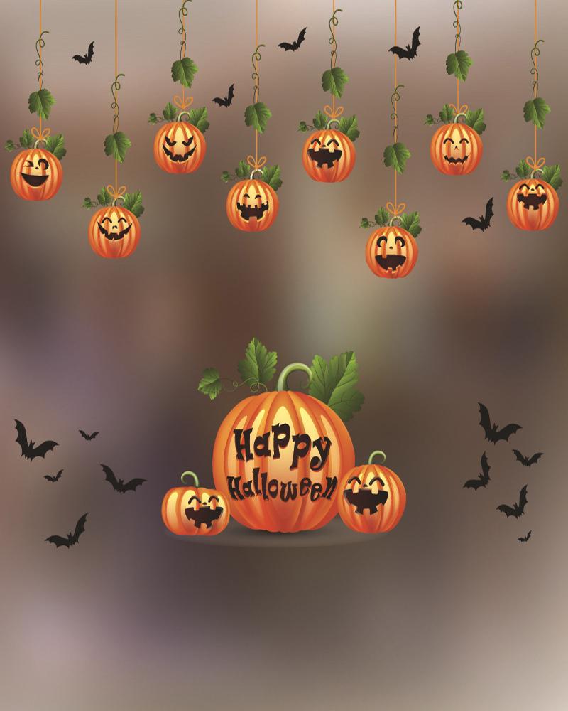 

Halloween Decorations Window Clings Decor Cute Pumpkin Ghost Trick or Treat Kids School Home Office Accessories Party Supplies Gifts, Style4