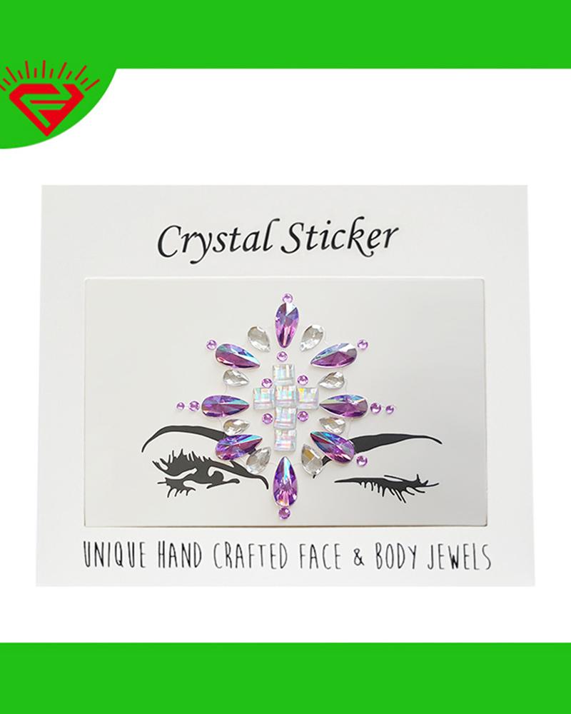 

Face Gems Tattoo Stickers Acrylic Crystal Glitter Stickers, Style2