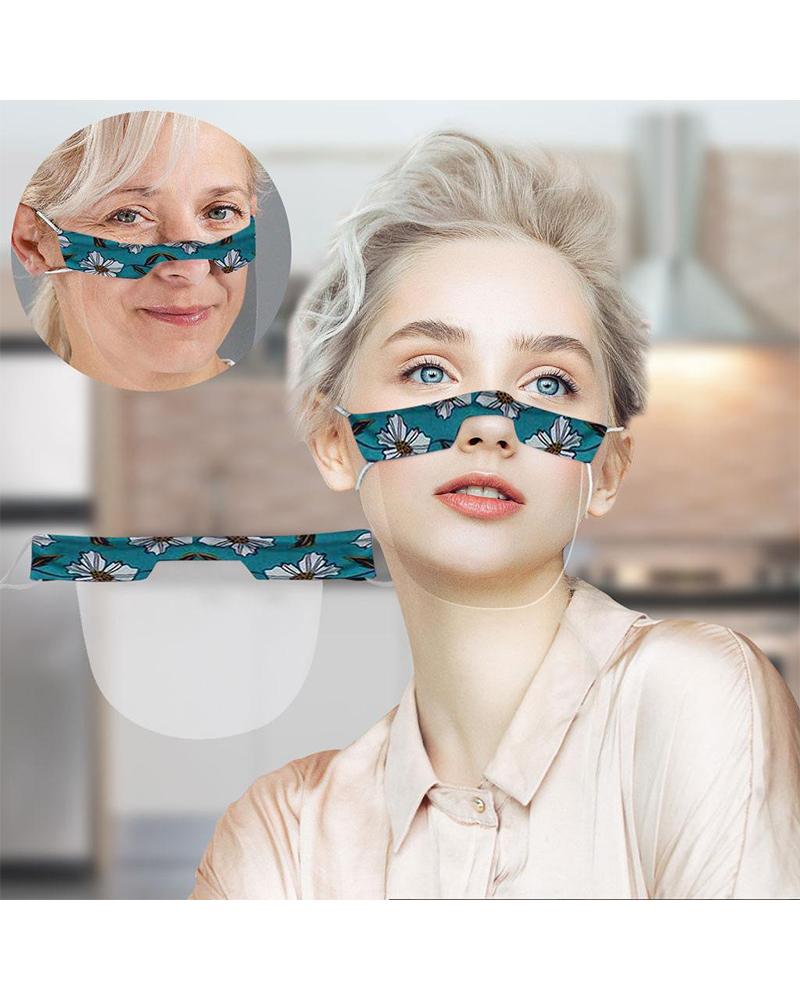 

Floral Protective Visible Dust-proof Face Mask, Green
