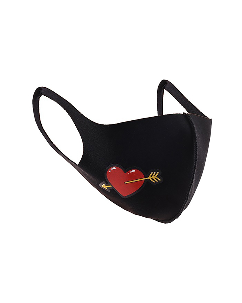 

Letter Arrow Print Breathable Face Mask, Style4