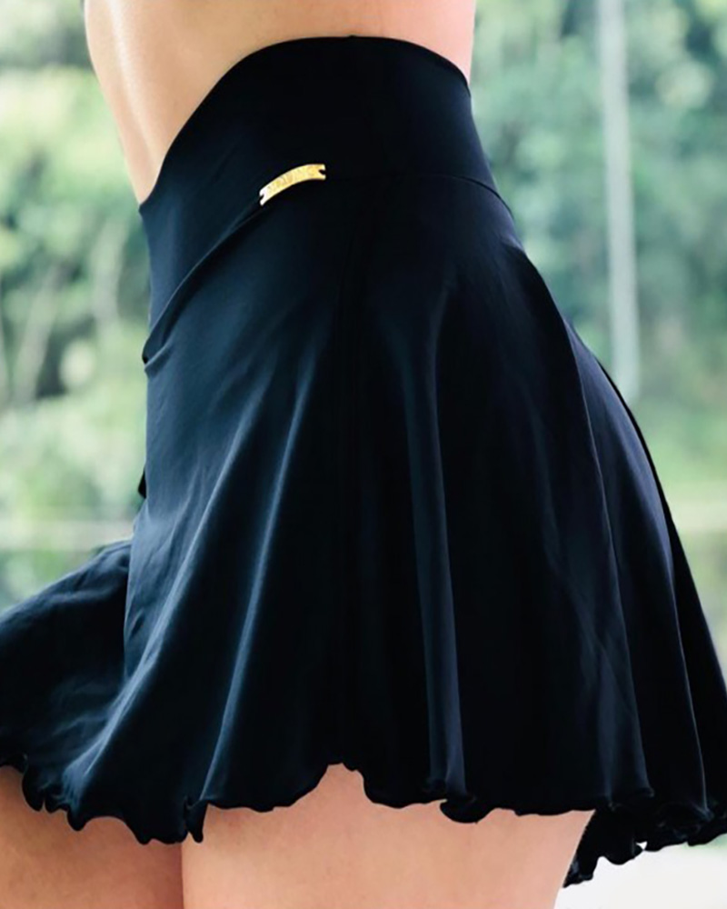 

Butt Lifting Pocket Design Layered Skorts, Style5