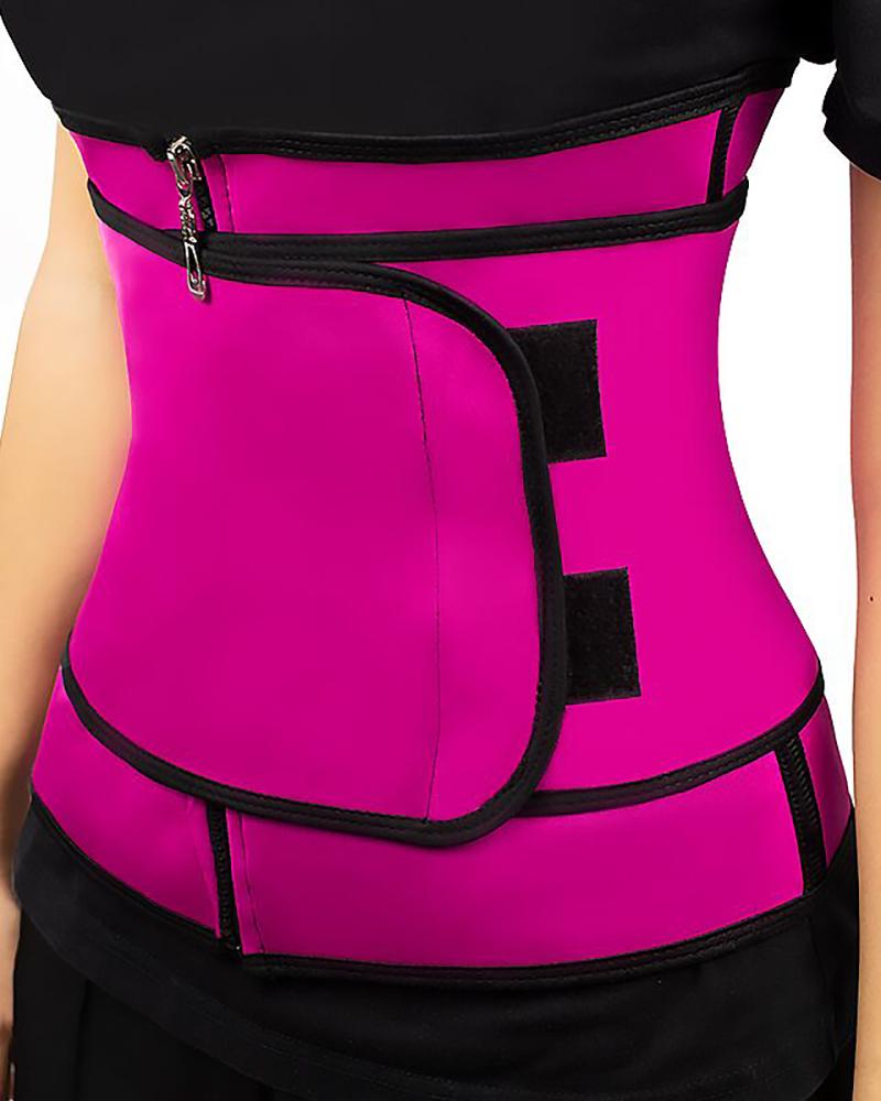 

Waist Trainer Thermo Sweat Belt Tummy Body Shaper, Hot pink