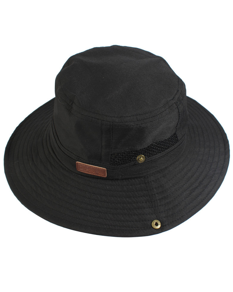 

Breathable Foldable Bucket Hat With Adjustable Drawstring, Black