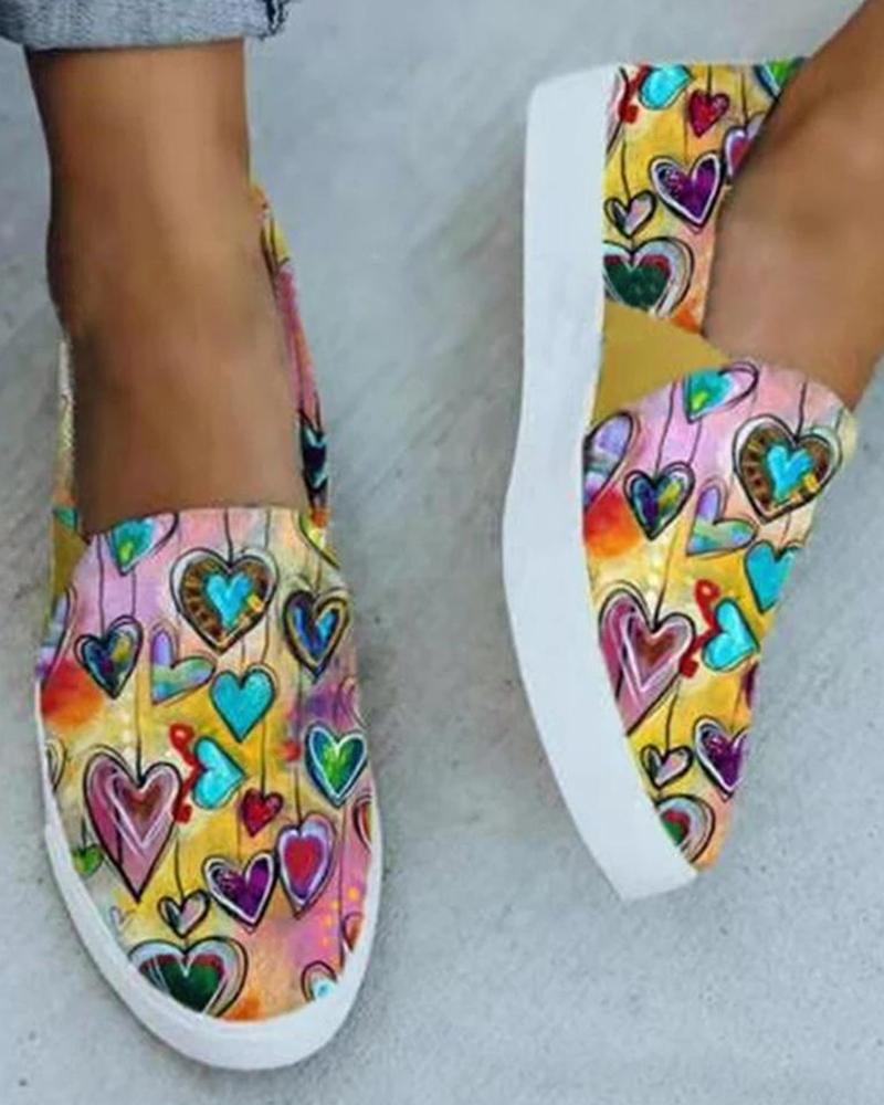 

Snakeskin Print Patch Slip On Canvas Sneakers, Multicolor