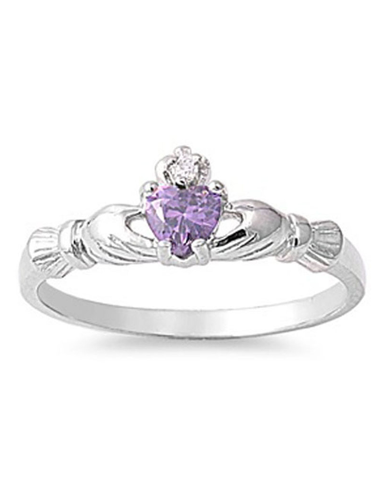 

1pc Love Hand Heart Shaped Ring, Purple