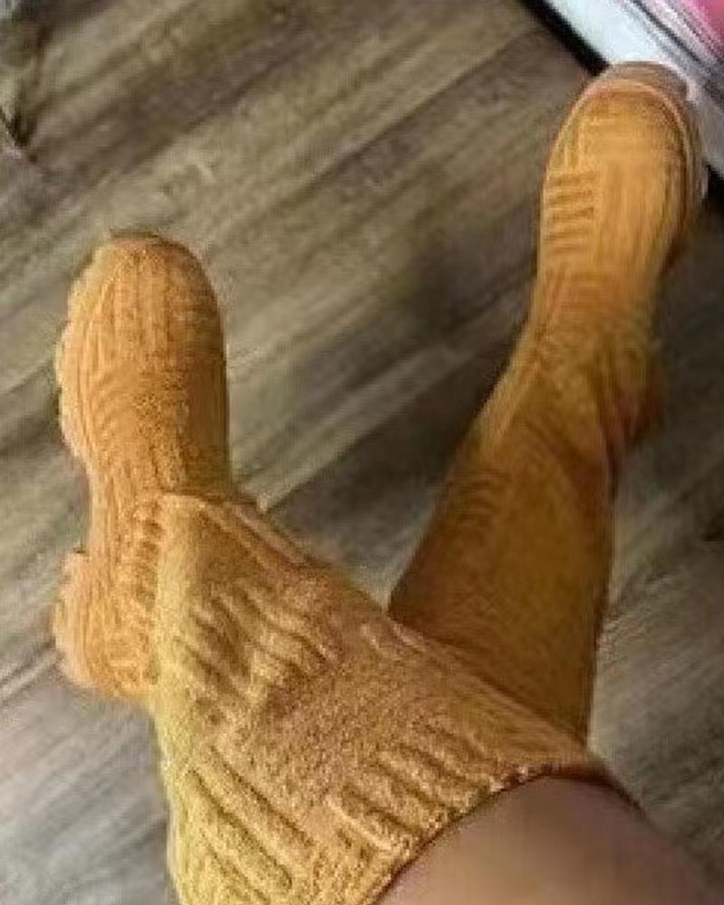 

Fuzzy Platform Warm Boots, Yellow
