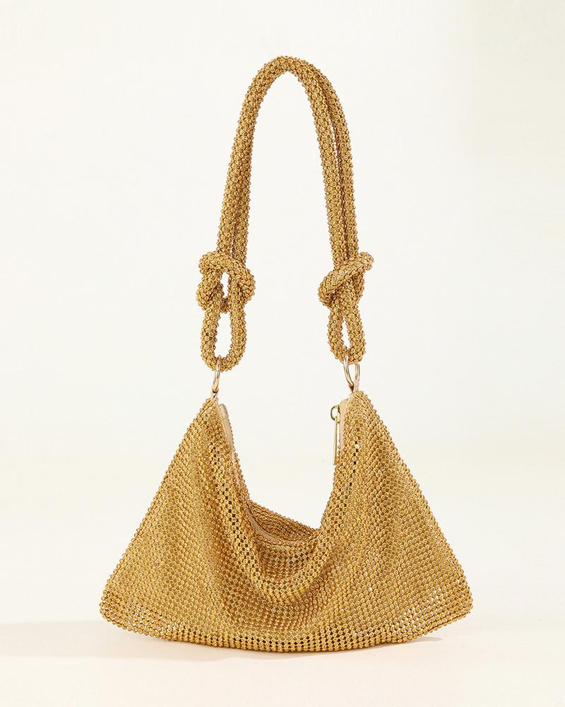 

Sparkling Rhinestone Decor Evening Bag, Yellow