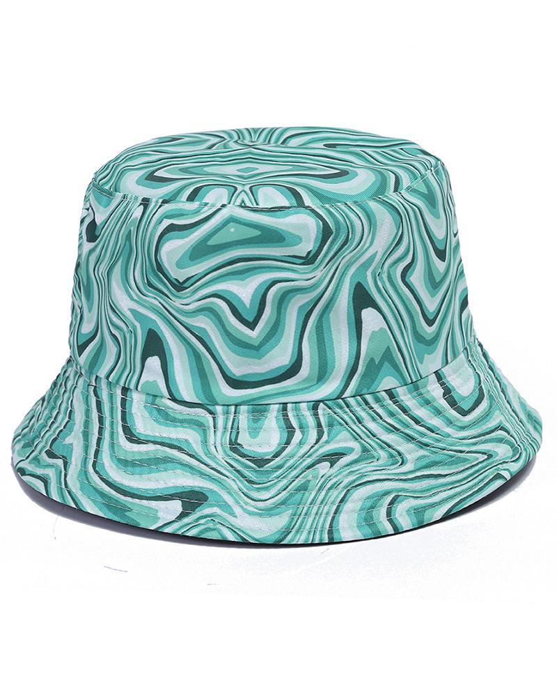 

Marble Print Sun Bucket Hat, Style3