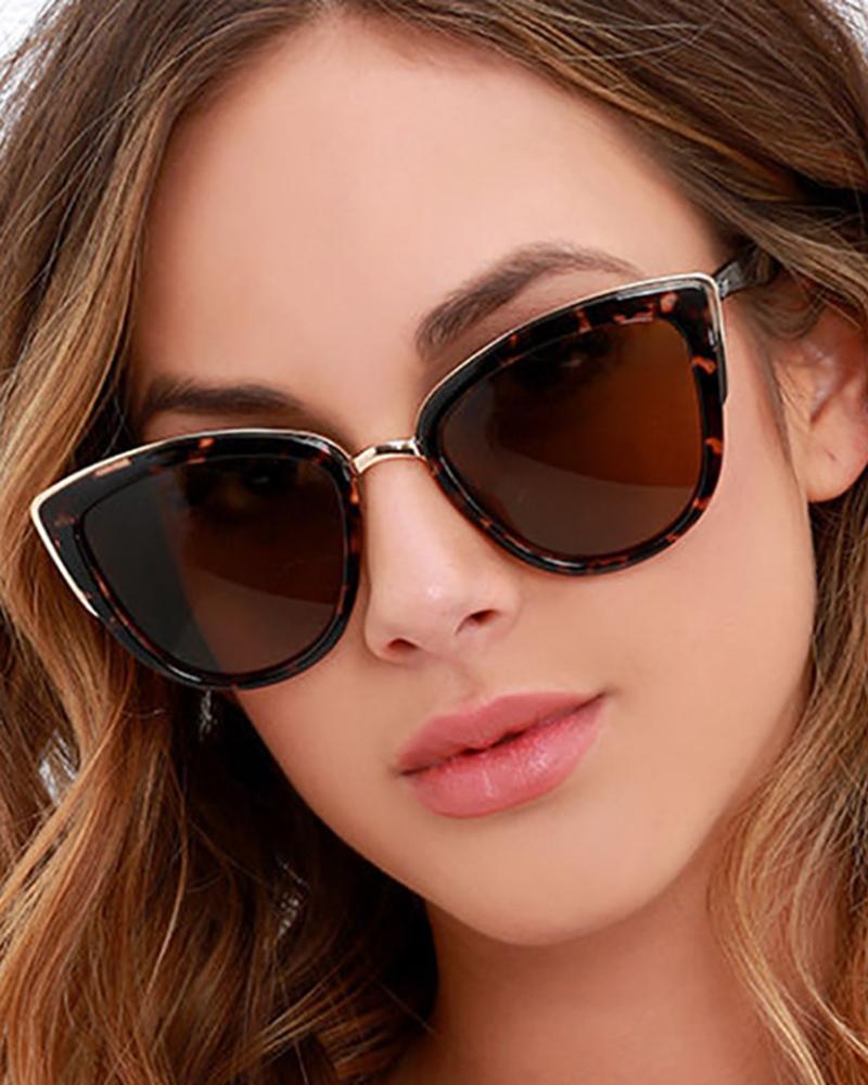

1Pair Vintage Leopard Cat Eye Shaped Sunglasses