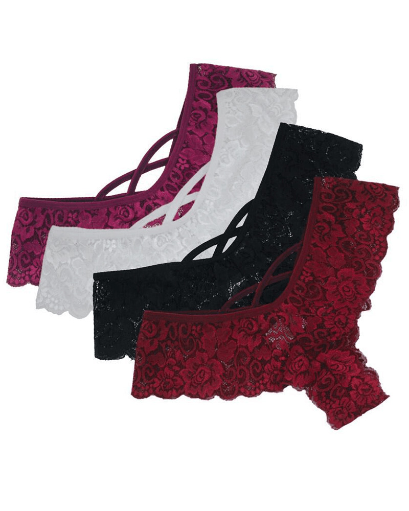 

4PCS/Set Lace Bandage Panty, Style2