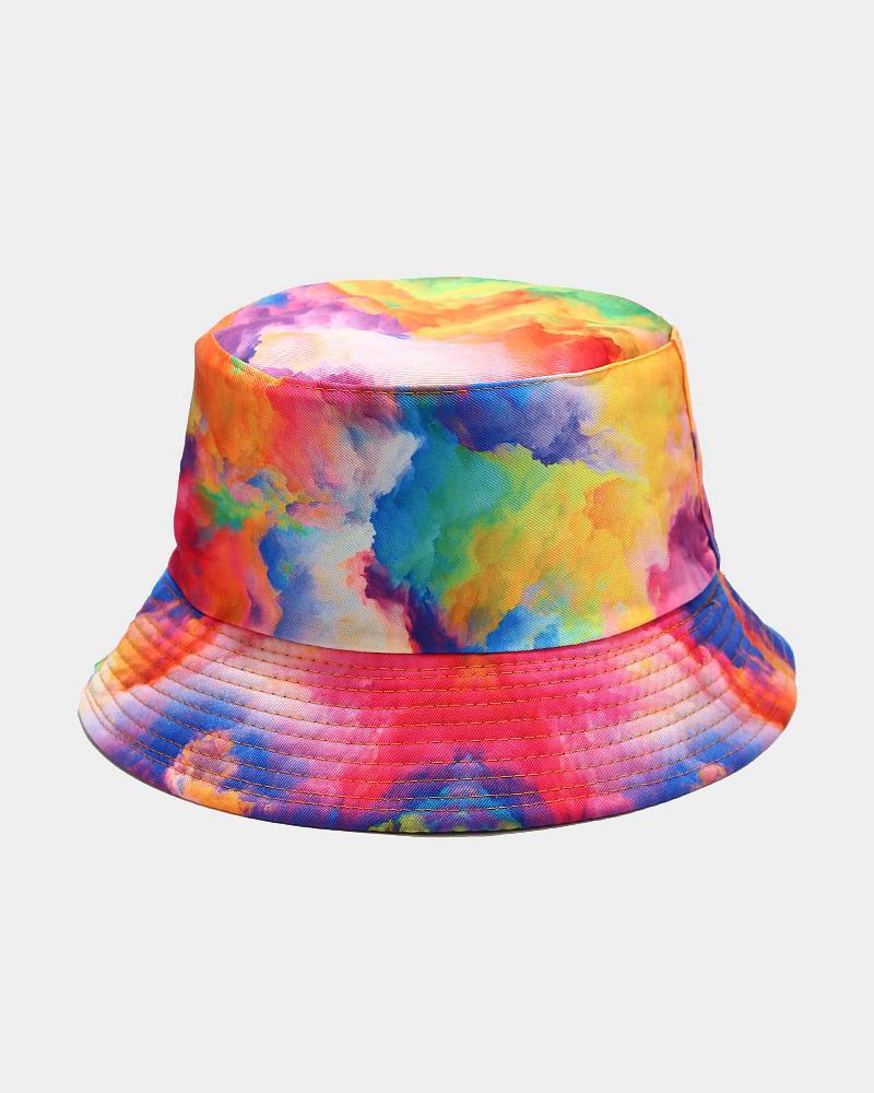 

3D Tie Dye Print Sun-protection Fisherman's Hat, Style2