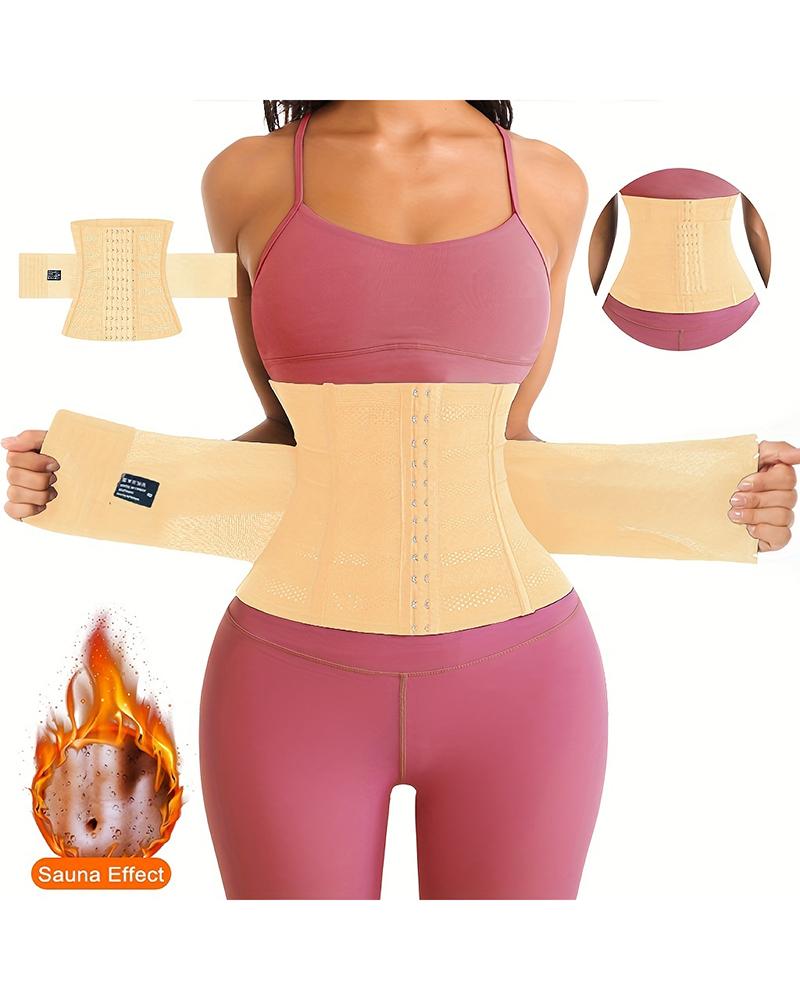 

Adjustable Hourglass Waist Trainer Hook Front Slimming High Support Exquisitely Shapewear, Nude