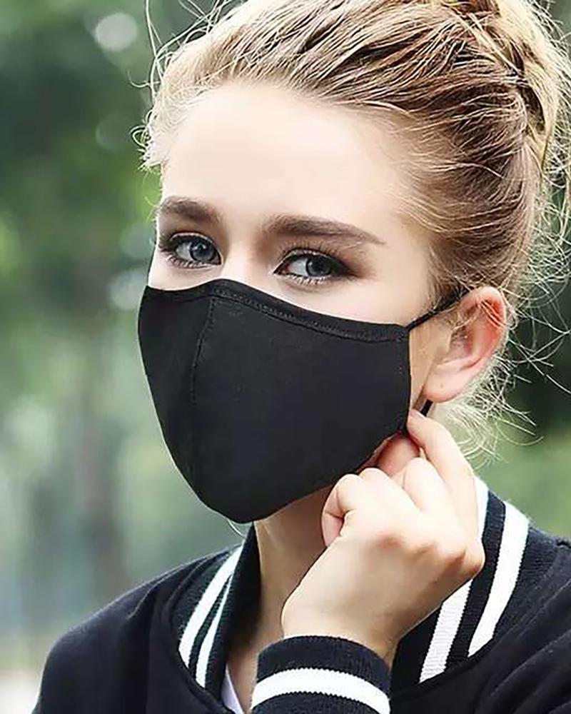 

Floral / Pineapple / Cheetah Print Ear Loop Breathable Mouth Mask, Black