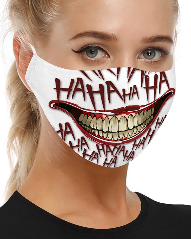 

Skull Print Breathable Mouth M .a. s. k Washable And Reusable With 2PCS Replaceable Filter, Style4