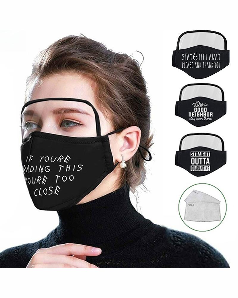 

Face Mask With Eye Shield, Black