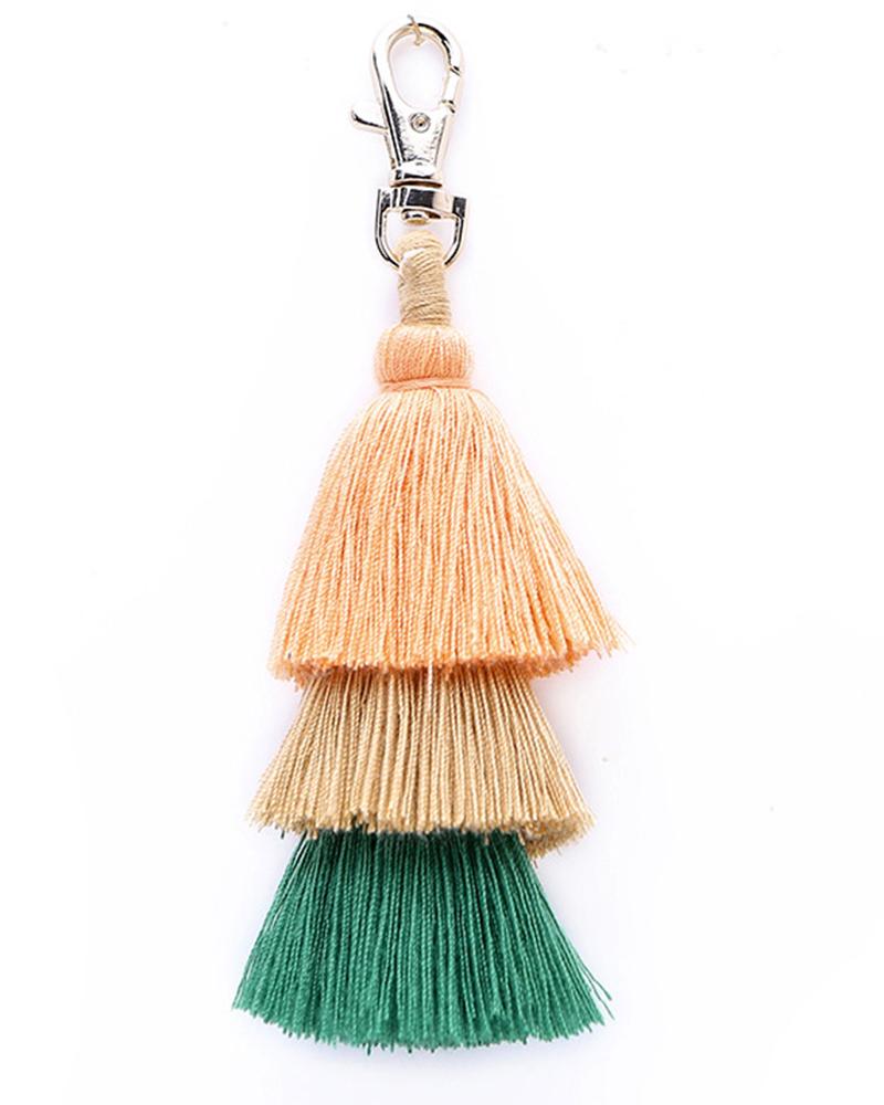 

Tassel Tree Shaped Bag Accessories King Ring, Orange