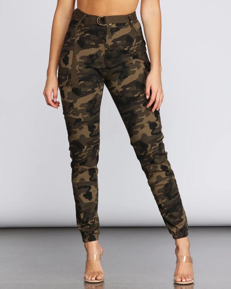 

Camouflage Print Pocket Design Pants, Style2