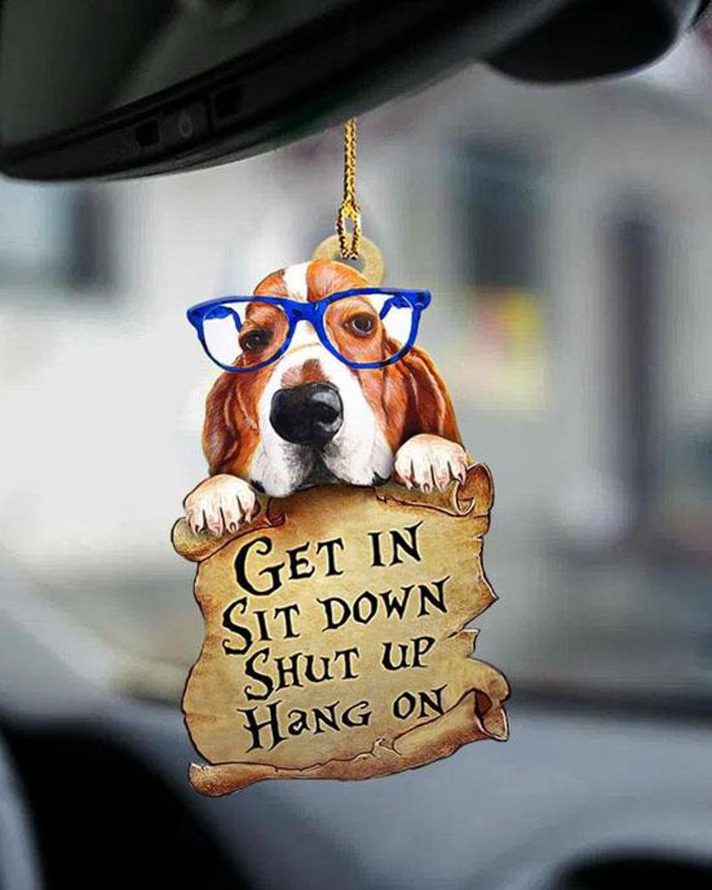

Pet Dog Slogan Printed Two Sided Ornament, Style4