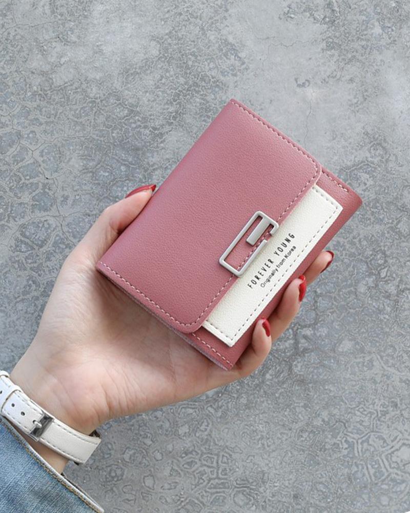 

Colorblock Credit Card Wallet, Pink