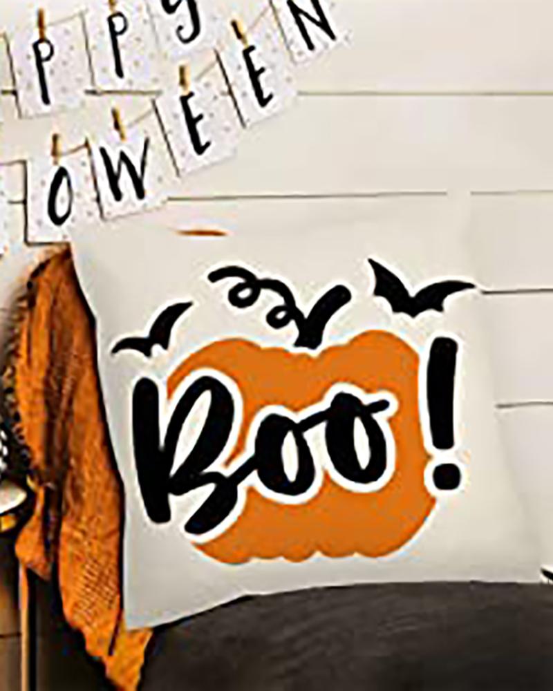

Fall Halloween Pumpkin Pillow Covers Trick or Treat Farmhouse Home Throw Cushion Case Ornament, Style4