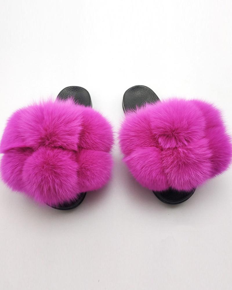 

Casual Color Block Platform Slippers, Style17