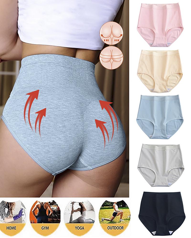 

Seamless Hip Lift High Waist Breathable Panty, Blue