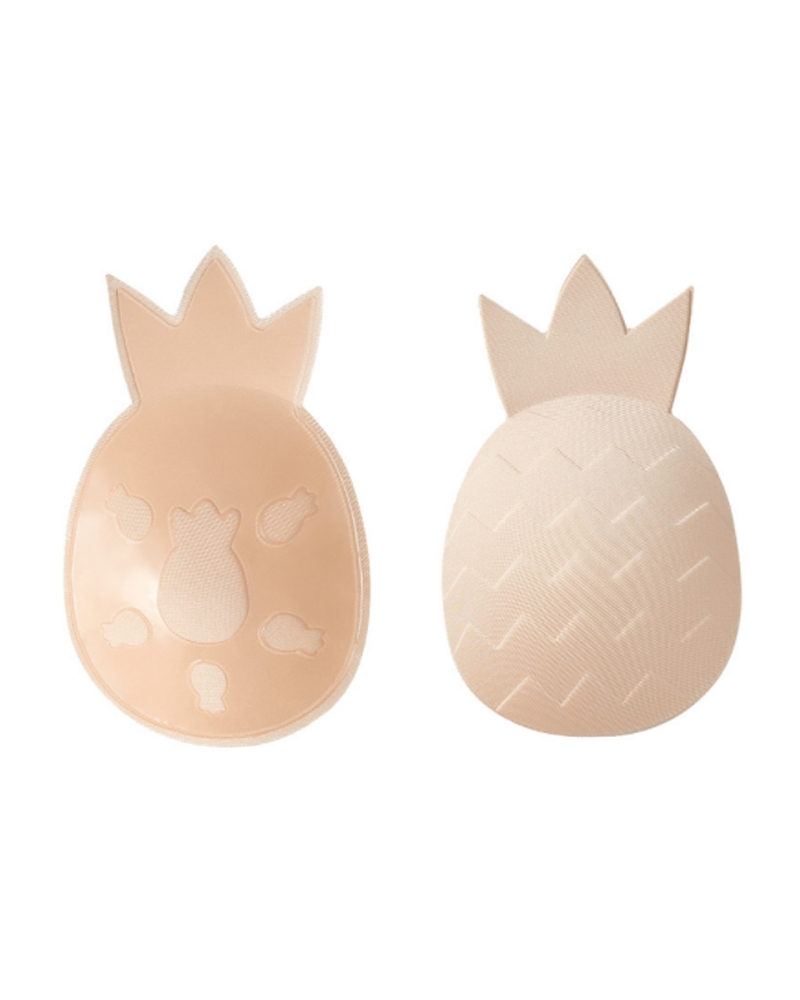 

1Pair Pineapple Shape Silicone Push Up Invisible Bra Bust Lifter Self Adhesive Nipple Covers, Apricot