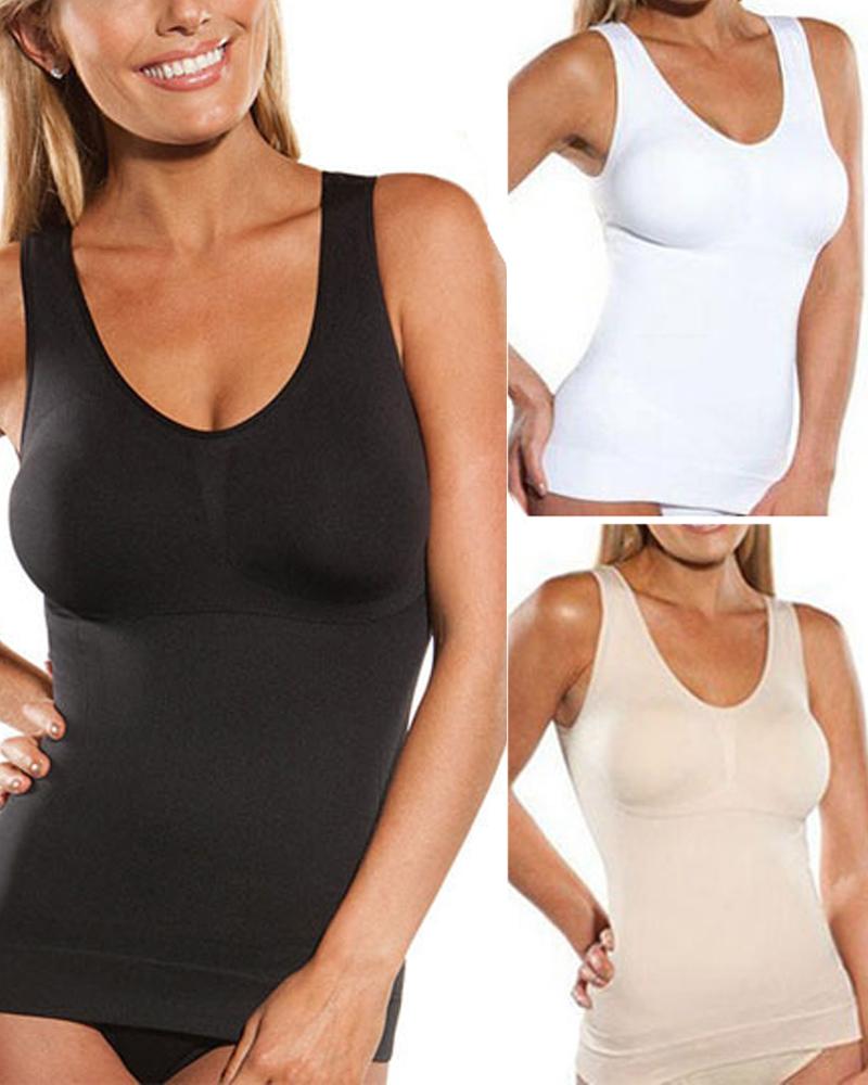 

Plain Sports Bra Active Top, Black