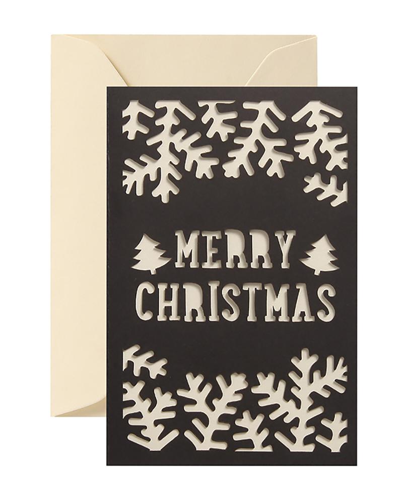 

Christmas Cutout Design Greeting Card With Envelope, Style1