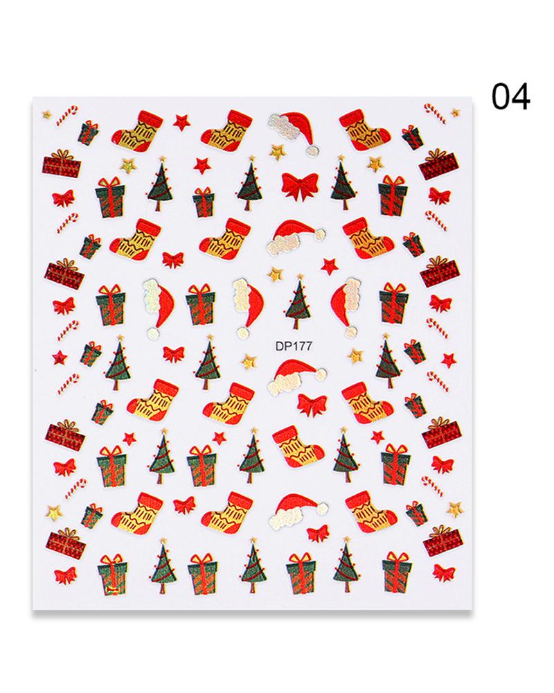 

1 Sheet Christmas Mixed Pattern Nail Art Sticker, Style8