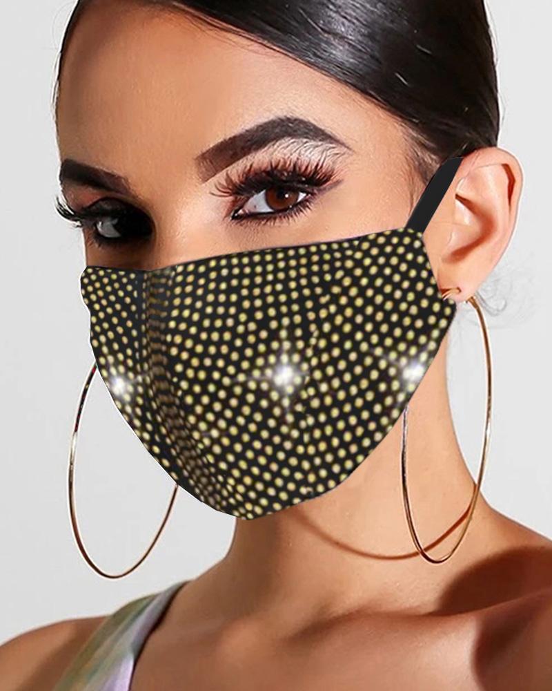 

Glitter Studded Breathable Mouth Mask Reusable, Style6