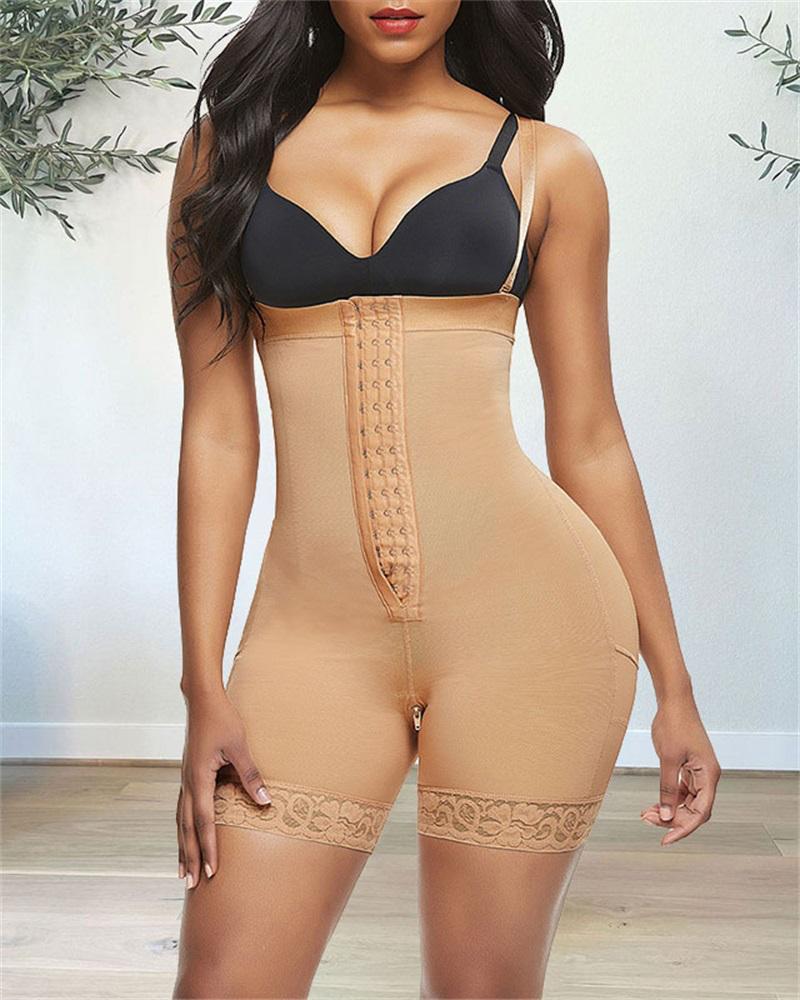 

Body Shaping Tummy Control Butt Lifter Waist Trainer Chest Support Abdomen Corset Shapewear, Nude