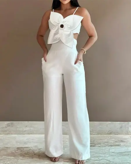 Chic me white jumpsuit on sale