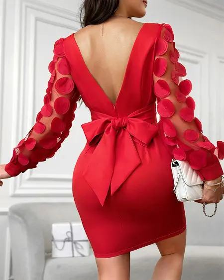 Chic me 2024 red dress